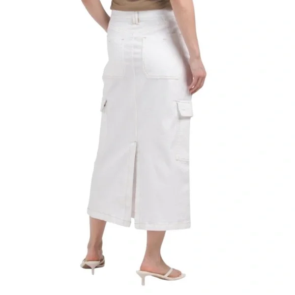 Democracy Absolution Skyrise Cargo Midi Skirt White Size 12 - Picture 2 of 13
